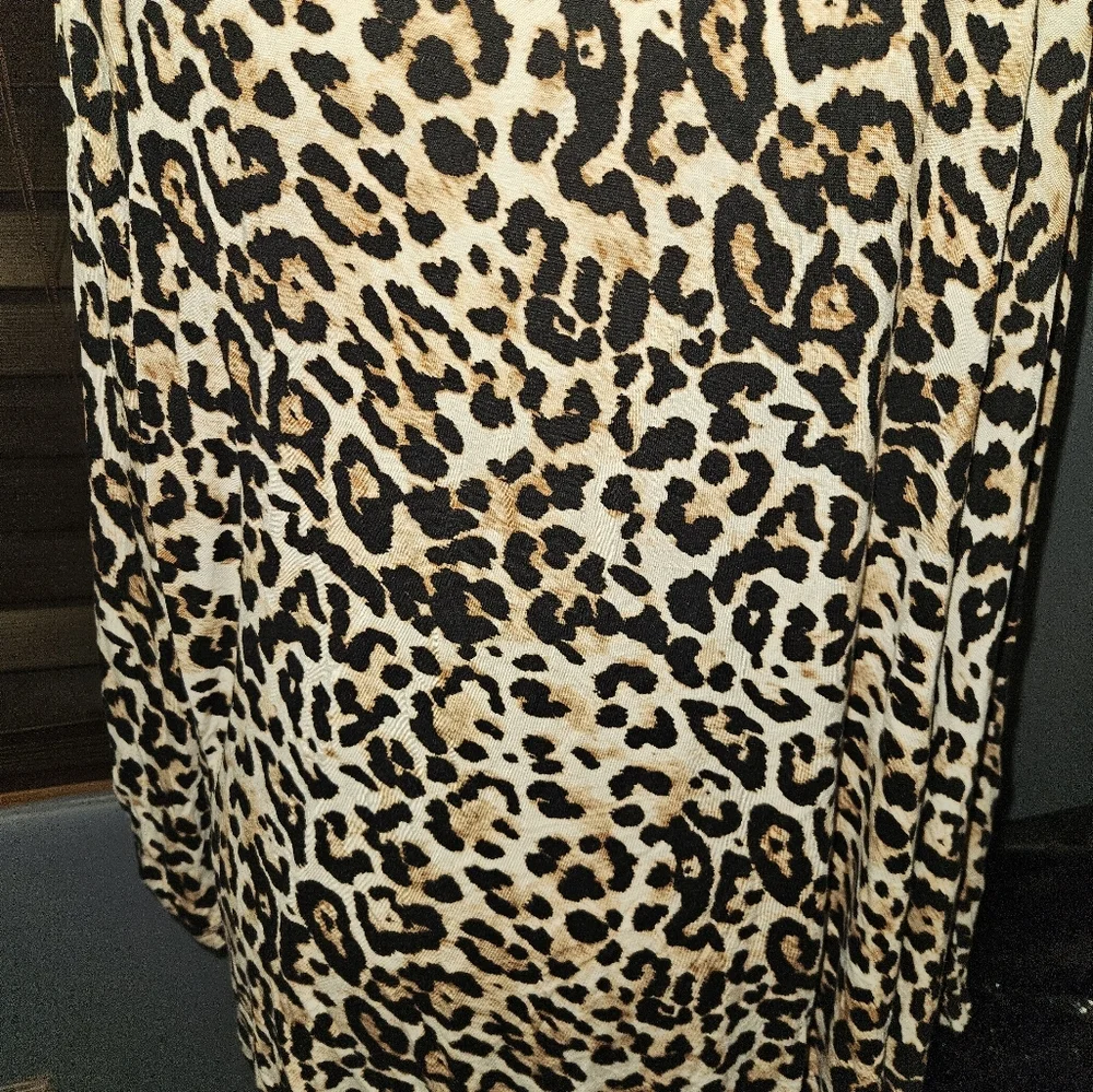 Cato Womans Long Sleeve Cheetah Print Cardigan Size 18W/20W - Picture 10 of 12